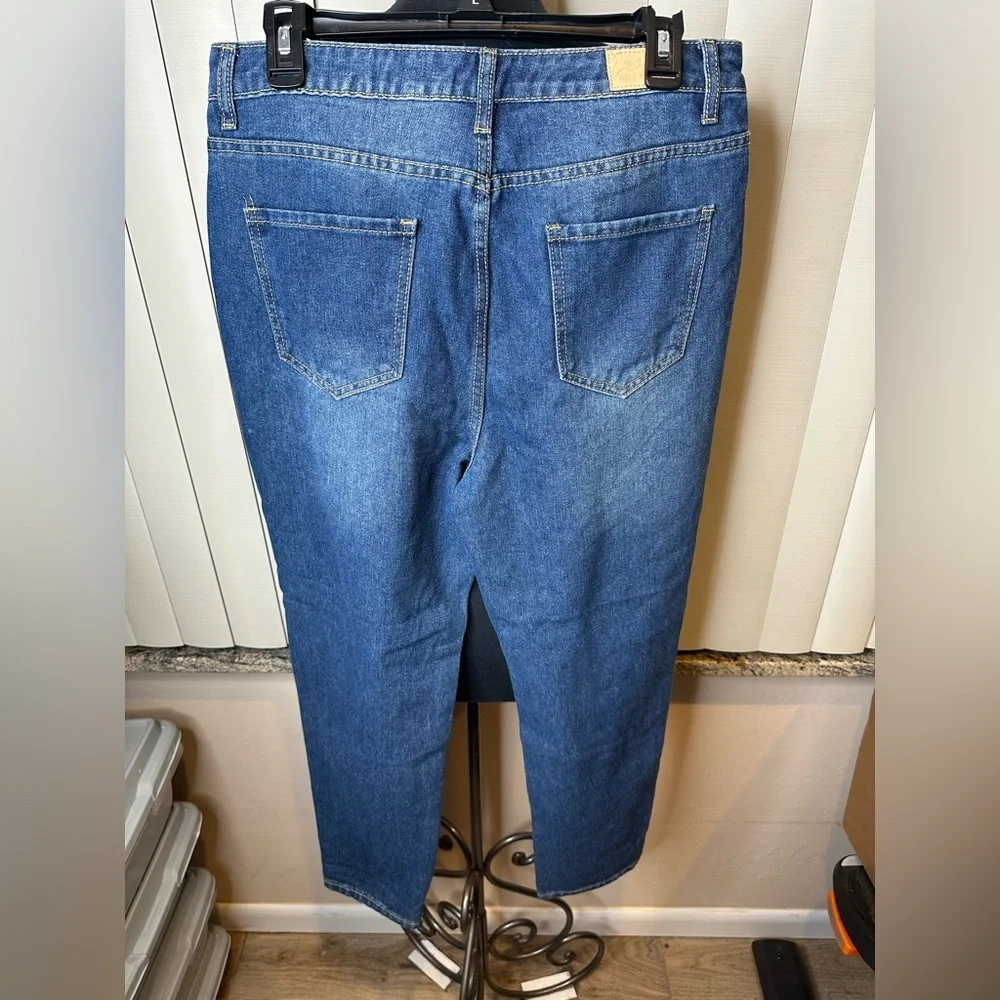 Melé & Pere Distressed Blue Denim Jeans Size Large